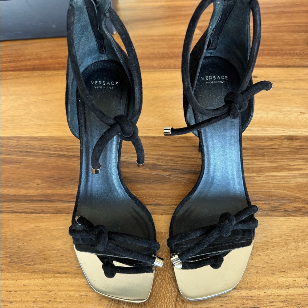 Versace Velvet Open toed Heel